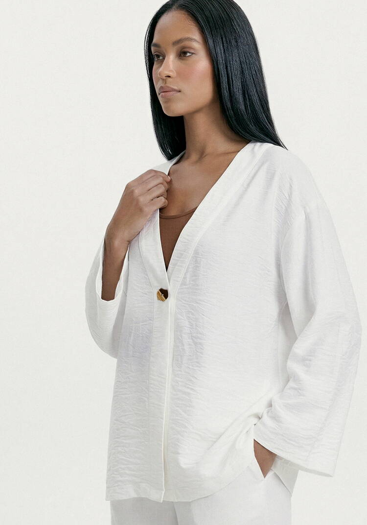 Жакет свободного кроя на пуговице Агата шир.  750, рис. 1