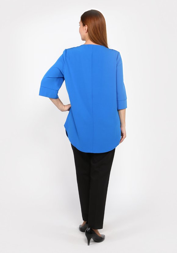 Блуза с воланом и рукавом 3/4 шир.  580, рис. 5