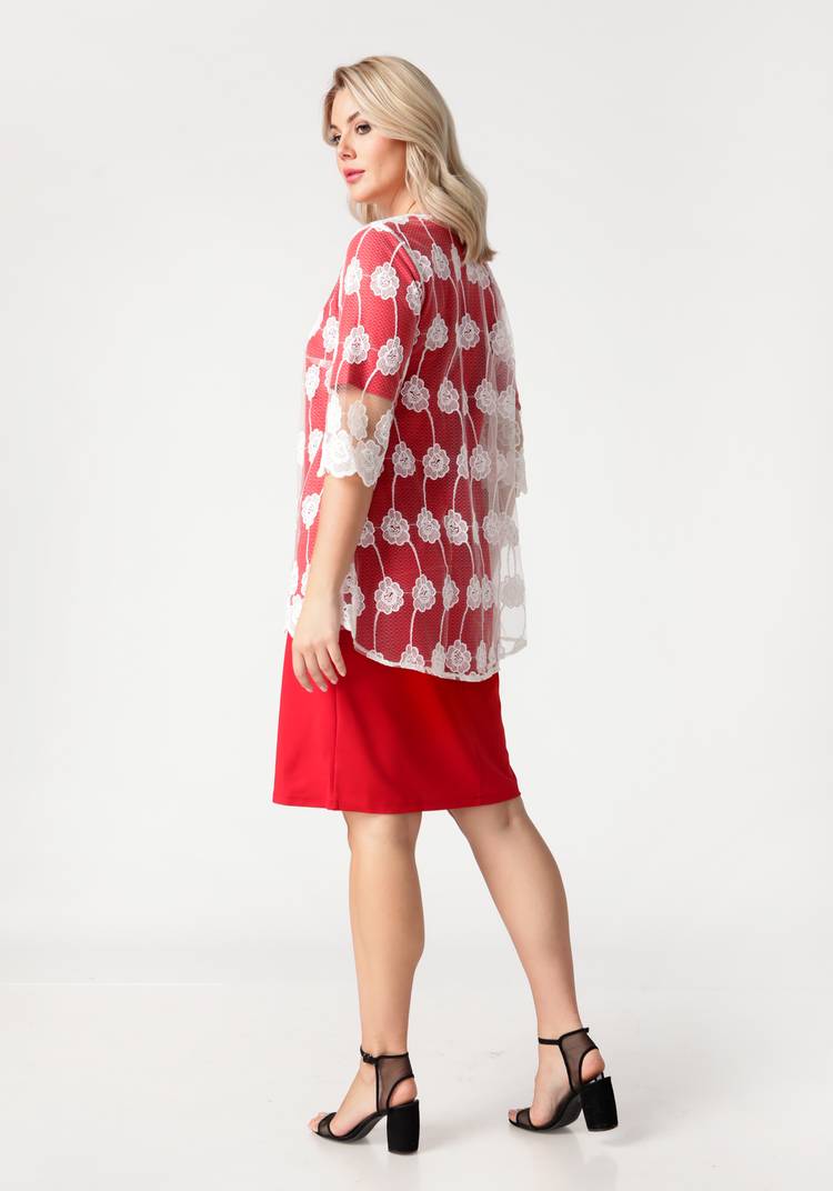 Платье двойка с гипюровой накидкой шир.  750, рис. 21