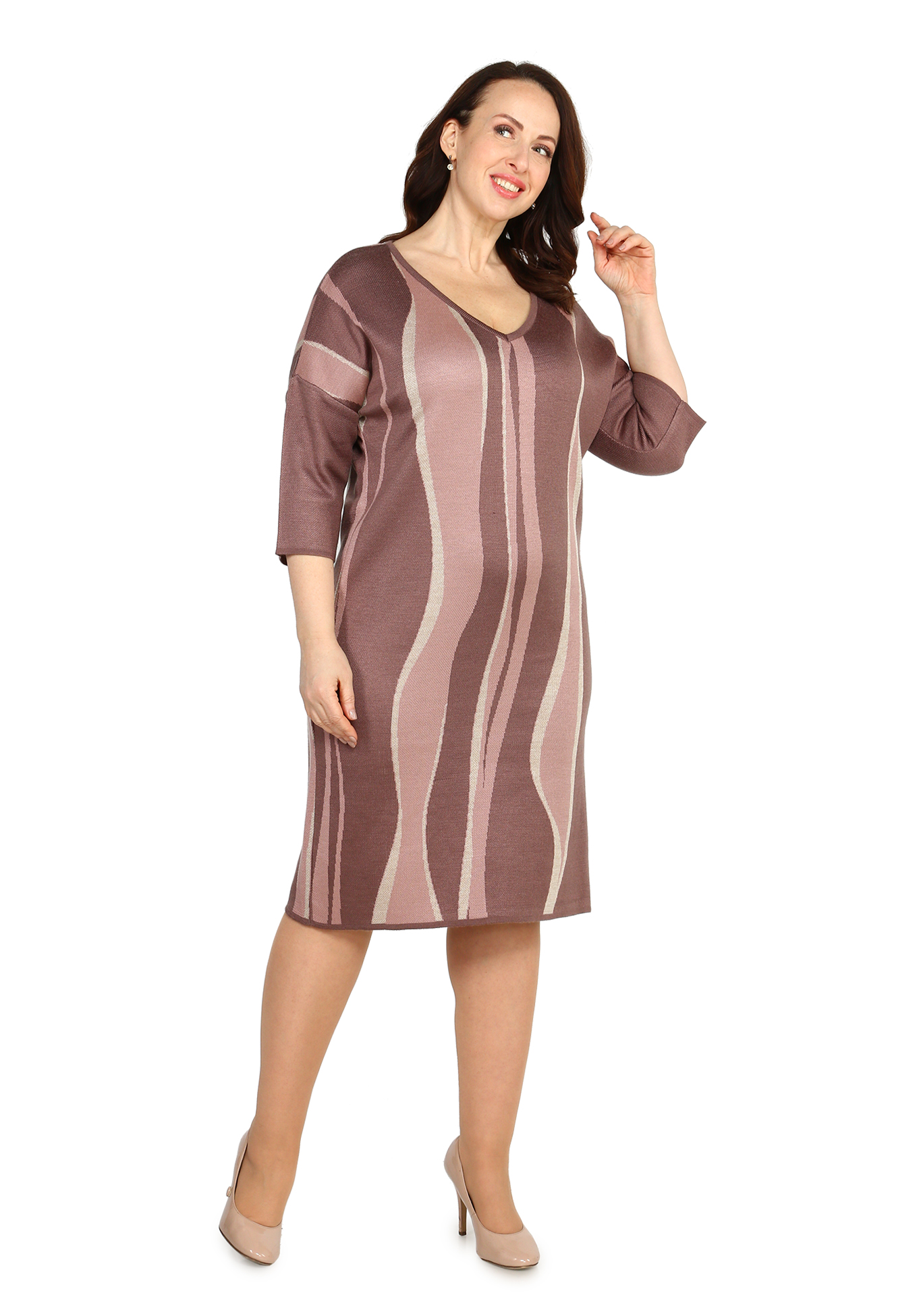 Платье "Яркие нотки" Vivawool, размер 50, цвет бежевый - фото 2