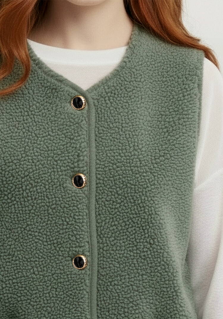 Жилет удлинённый из искусственного меха шир.  750, рис. 13