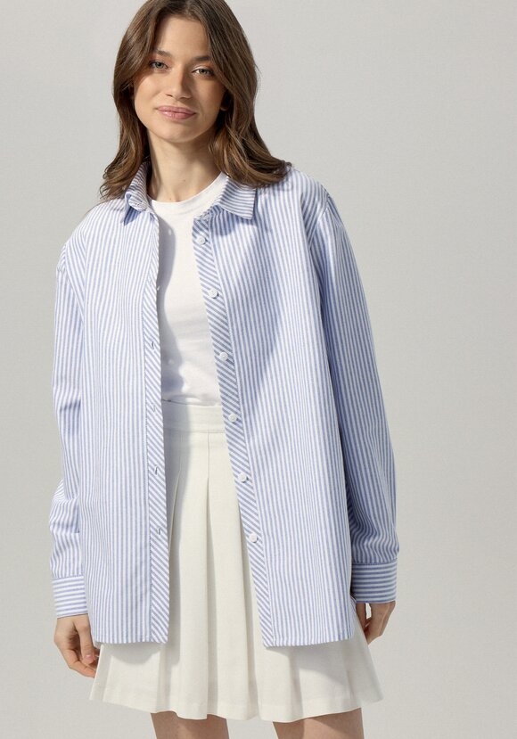 Рубашка в полоску с боковым лампасом шир.  580, рис. 1