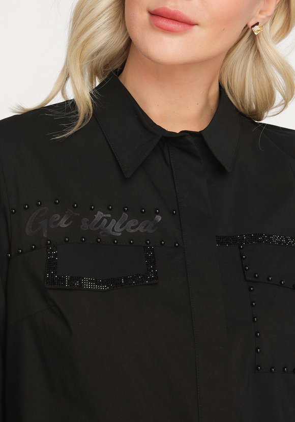 Рубашка украшенная бисером шир.  580, рис. 8