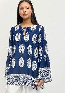 Туника с купонным принтом