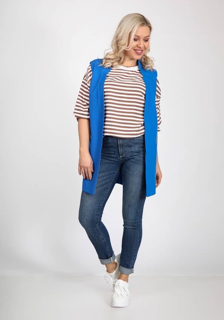 Жилет с оригинальным воротником и карманами шир.  750, рис. 7