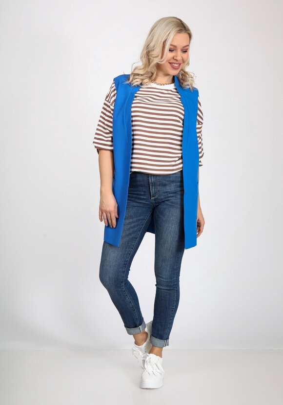 Жилет с оригинальным воротником и карманами шир.  580, рис. 7