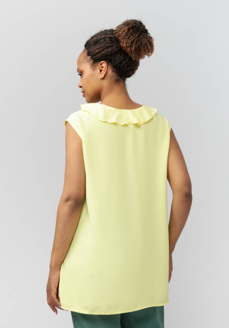 Блуза с коротким рукавом и рюшей шир.  750, рис. 3