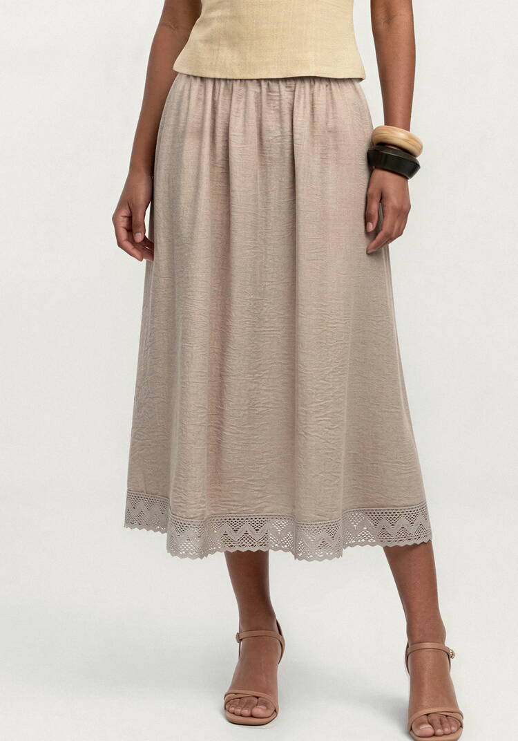 Юбка изо льна Магия кружева шир.  750, рис. 10