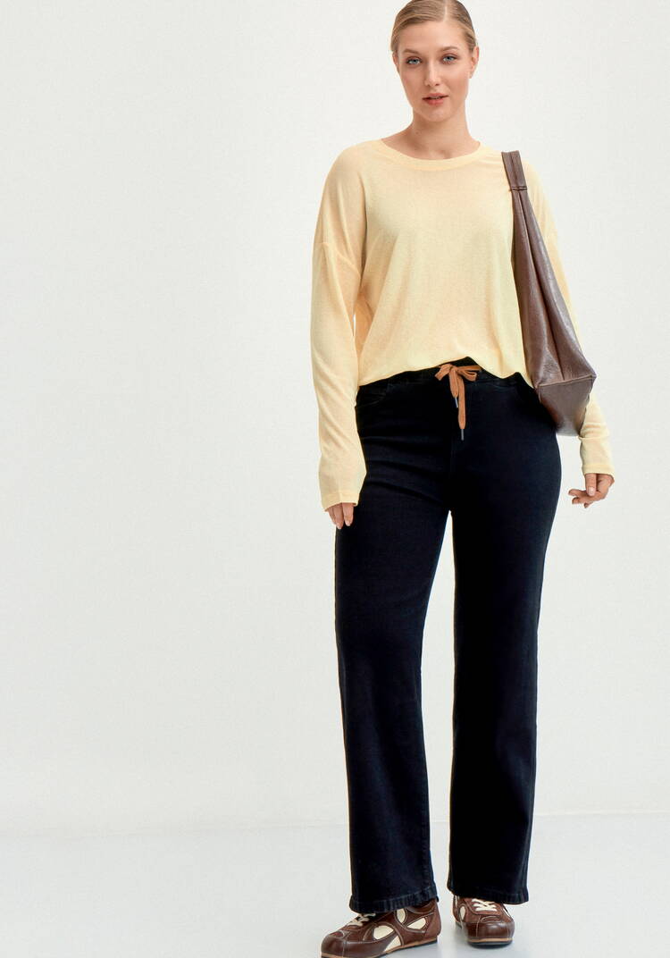 Джинсы утеплённые, широкие шир.  750, рис. 6