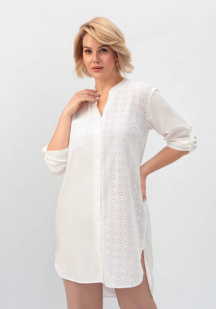 Рубашка удлиненная из хлопка шир.  750, рис. 7