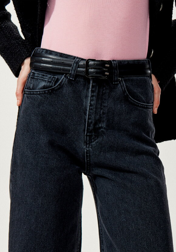 Джинсы прямого кроя с высокой посадкой шир.  580, рис. 5