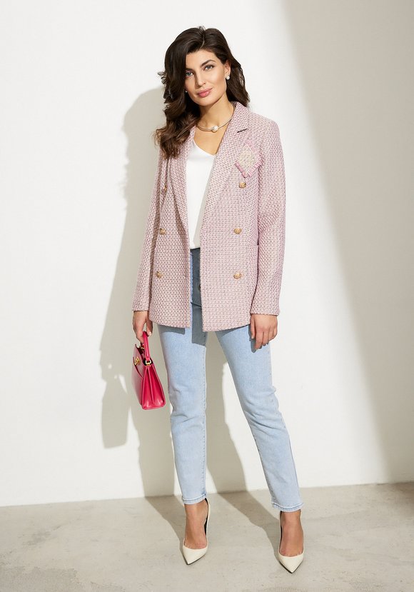 Жакет с клубной вышивкой шир.  580, рис. 5