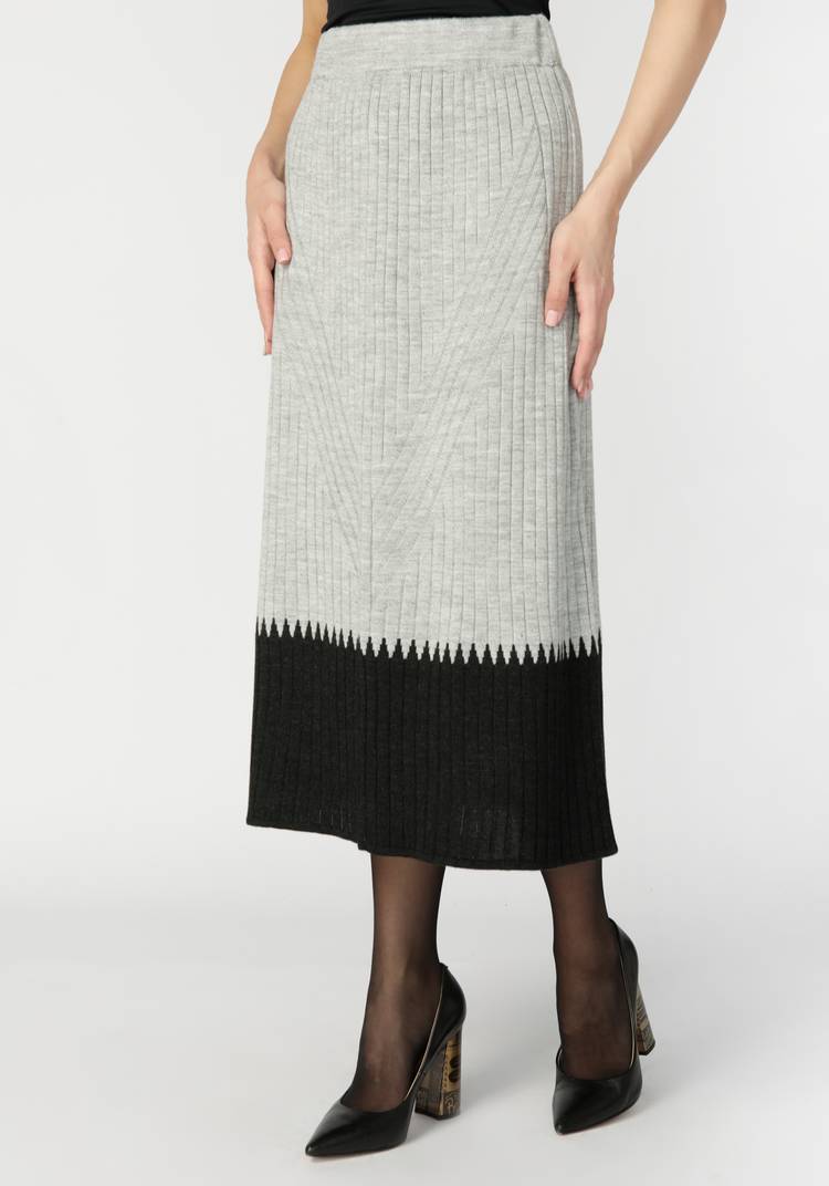 Юбка женская с контрастной полосой по низу шир.  750, рис. 6