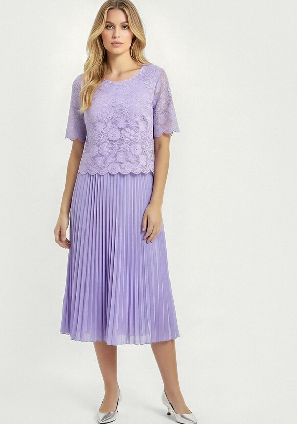 Платье комбинированное с ажурной тканью шир.  580, рис. 12