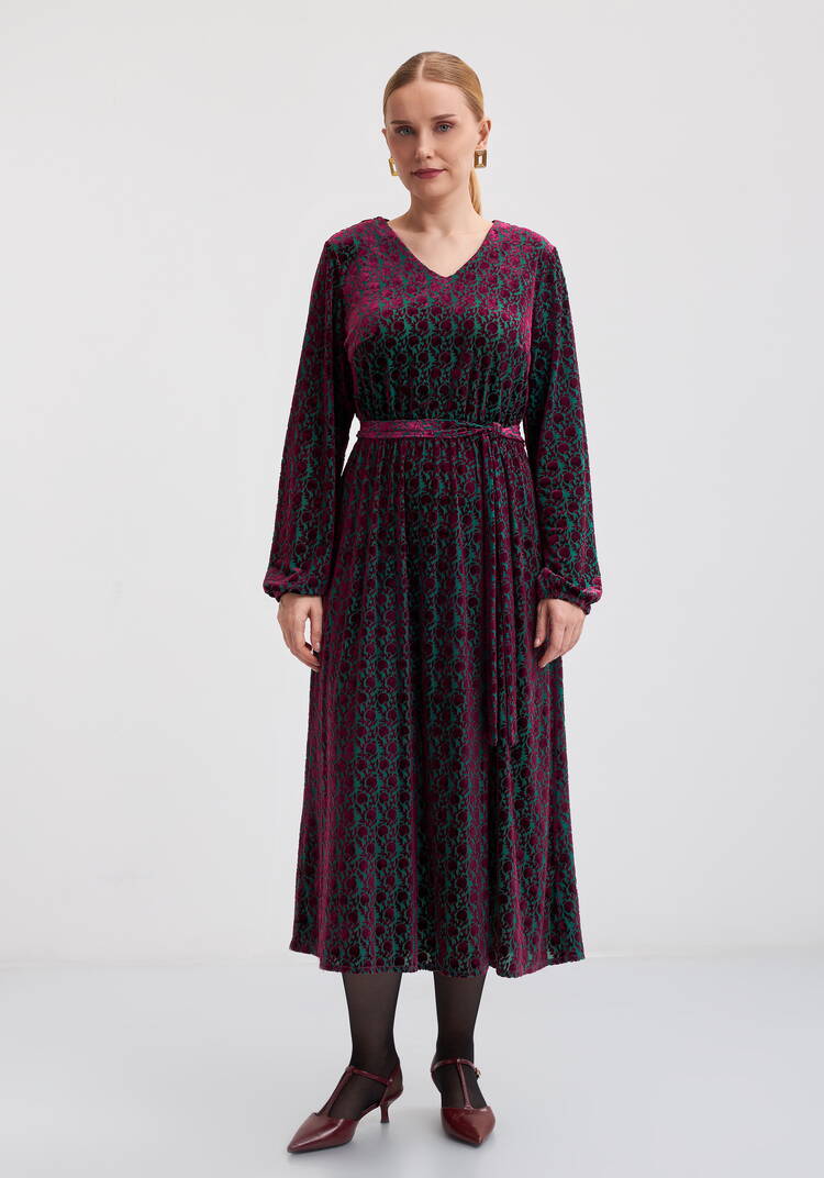 Платье из краш-бархата хамелеон шир.  750, рис. 4