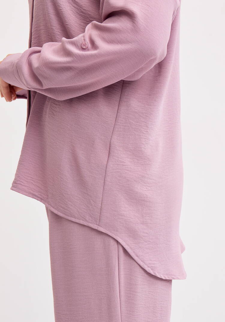 Рубашка свободного кроя с ассиметричным низом шир.  750, рис. 24