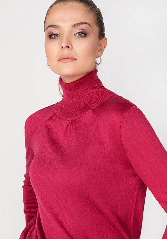 Джемпер женский со складками по полочке шир.  580, рис. 21