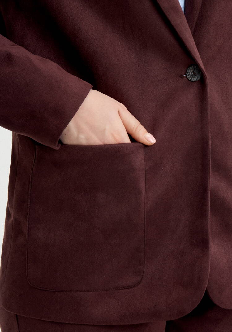 Пиджак одноборный замшевый шир.  750, рис. 6