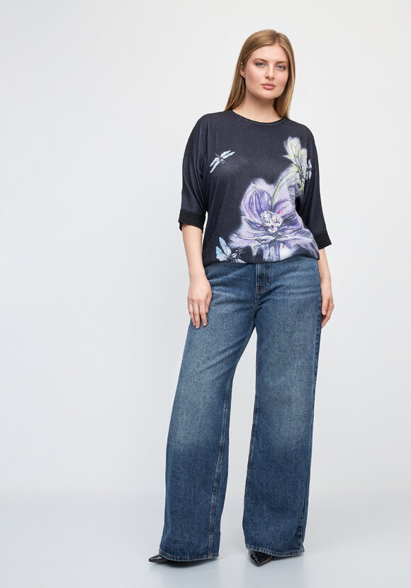 Блуза с цветочным принтом Инга шир.  580, рис. 20