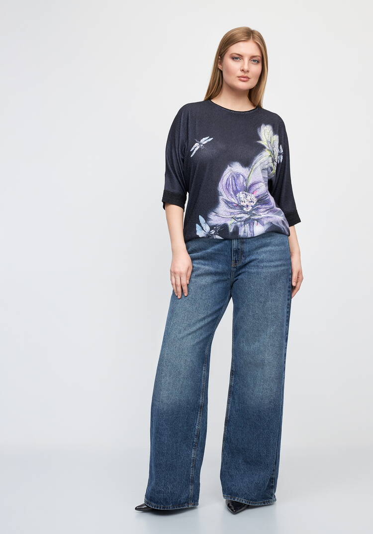 Блуза с цветочным принтом Инга шир.  750, рис. 20