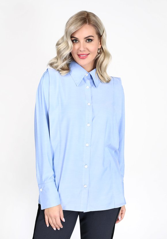 Блуза на пуговицах с высокими манжетами шир.  580, рис. 7