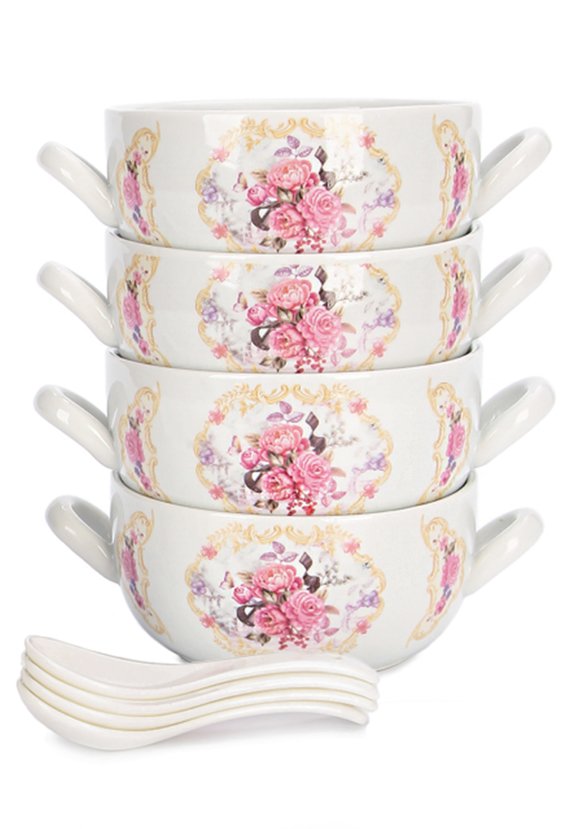 Набор бульонниц с ложками Дебора шир.  580, рис. 1