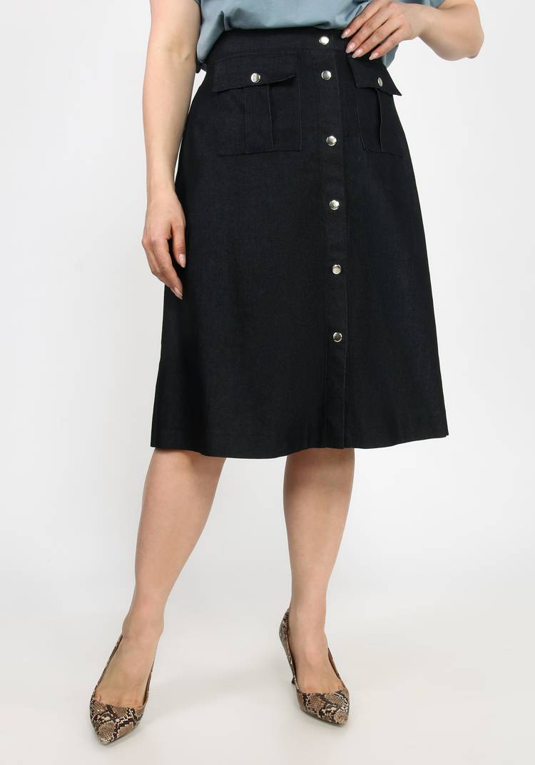 Юбка джинсовая с карманами шир.  750, рис. 6