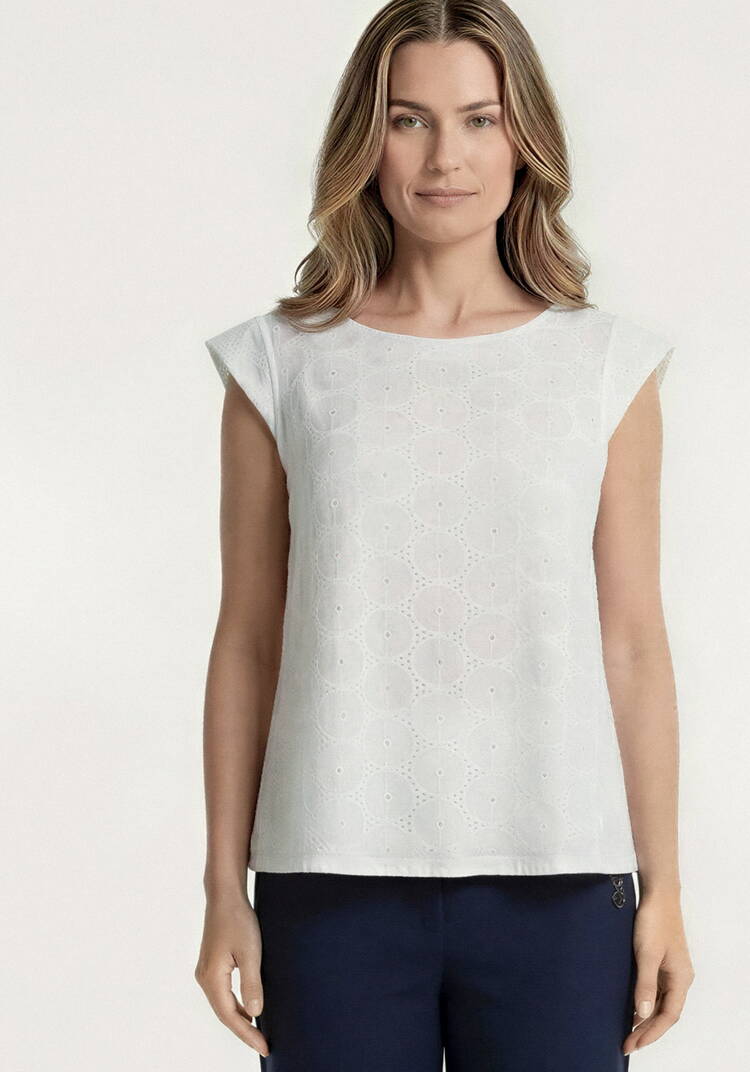 Блуза из шитья с коротким рукавoм шир.  750, рис. 3