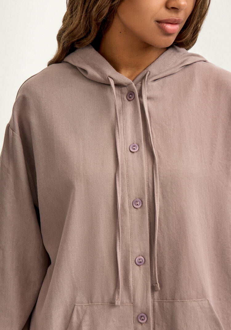 Пыльник изо льна с капюшоном шир.  750, рис. 5