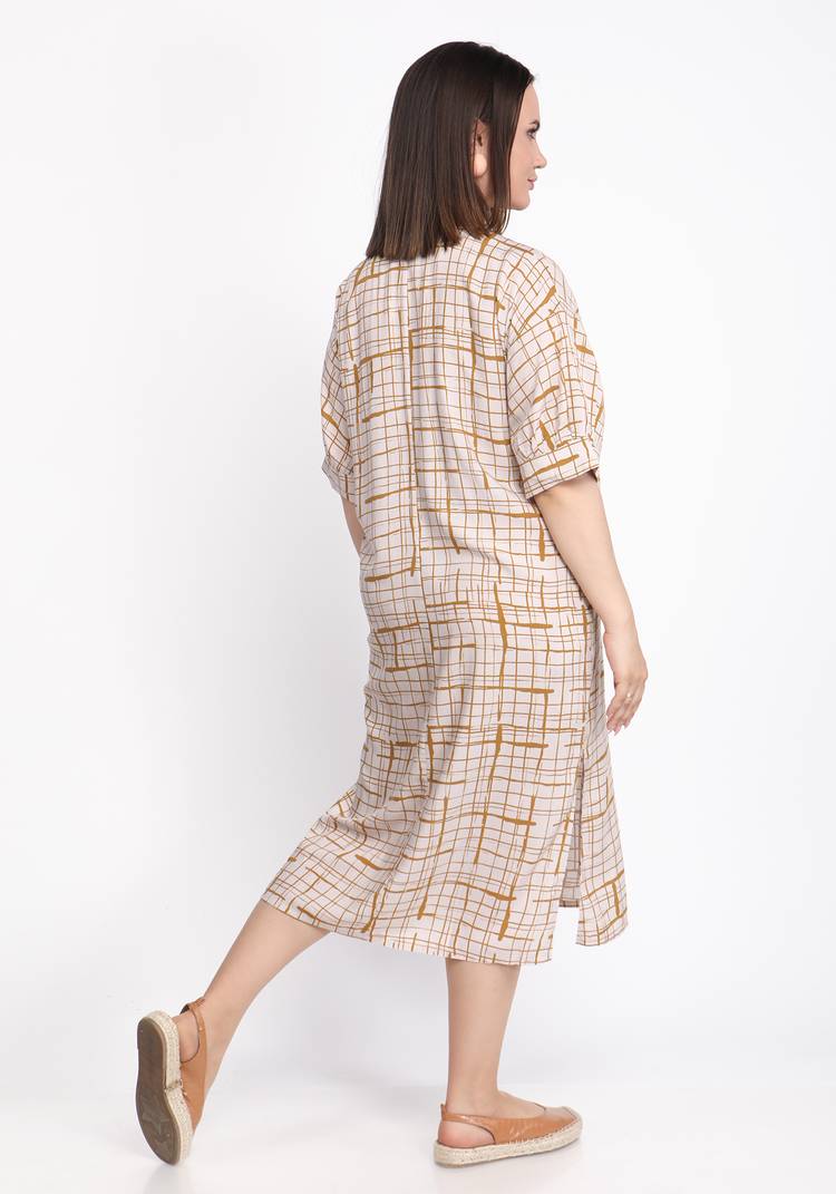 Платье с V-образным вырезом и манжетом шир.  750, рис. 3