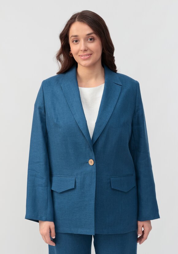 Пиджак из льна Мила шир.  580, рис. 4