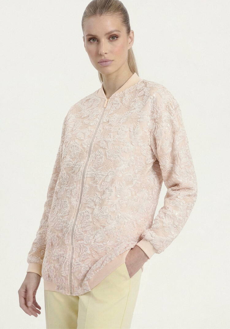 Бомбер из ткани с жаккардовым узором шир.  750, рис. 18