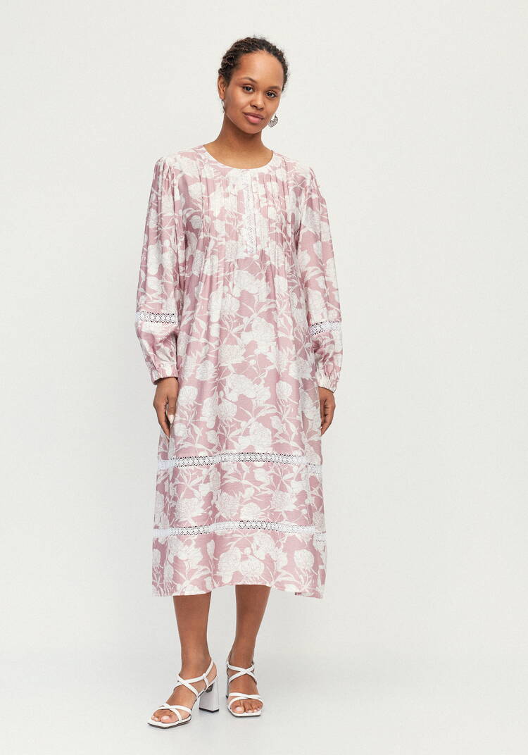 Платье с вставками кружева Катрин шир.  750, рис. 12