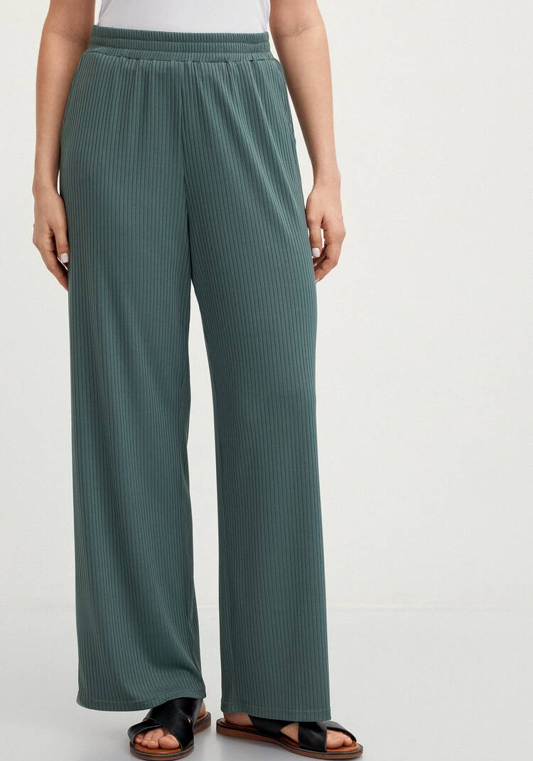 Брюки свободного кроя в рубчик шир.  750, рис. 4