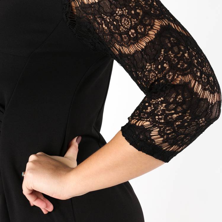 Платье оригинального кроя с гипюровым рукавом шир.  750, рис. 7