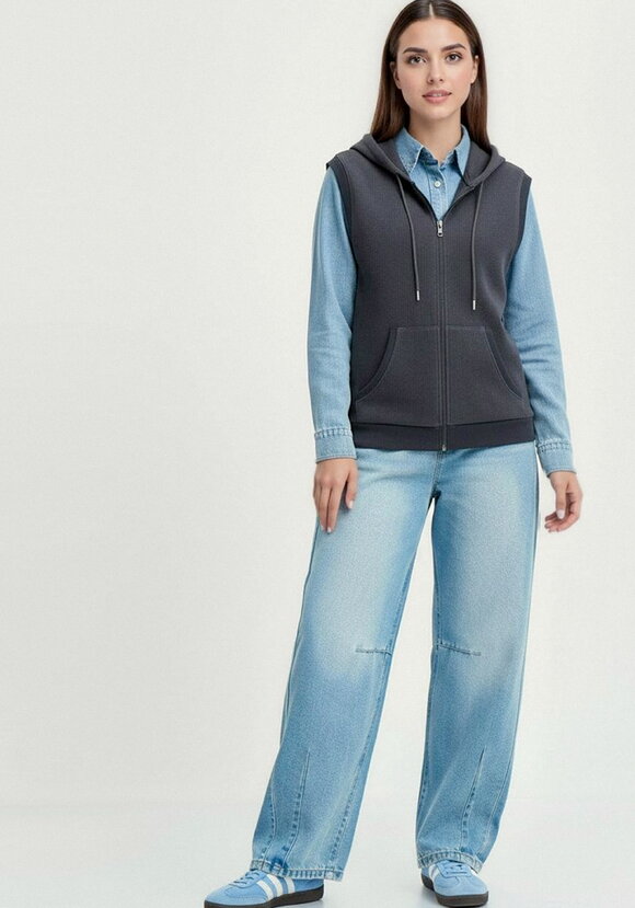 Жилет из микровельвета с начёсом шир.  580, рис. 18