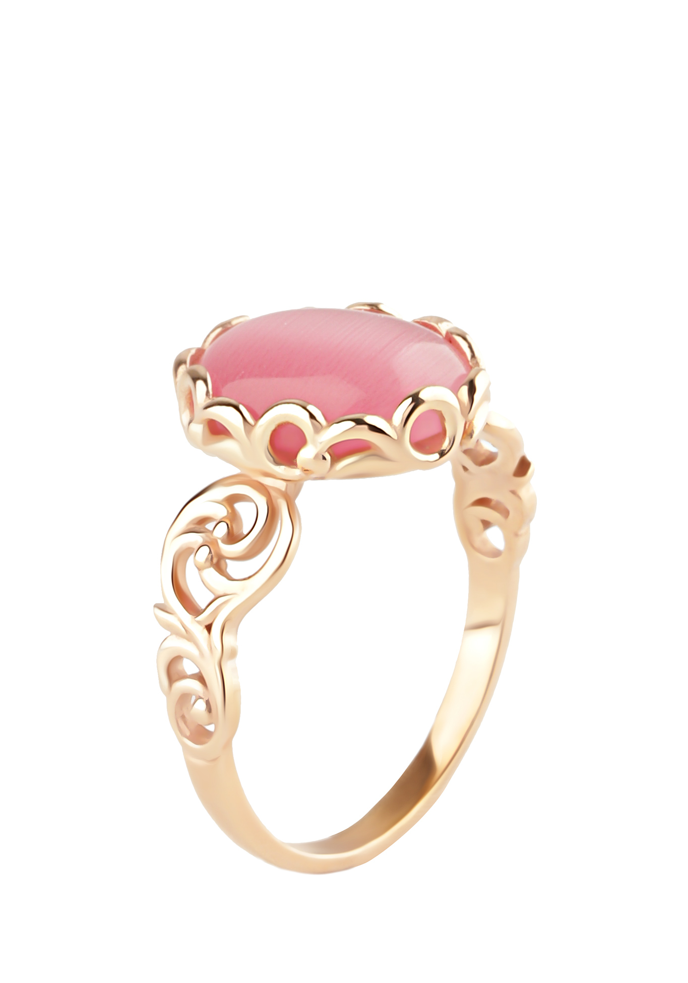 

Серебряное кольцо "Шери", Розовый