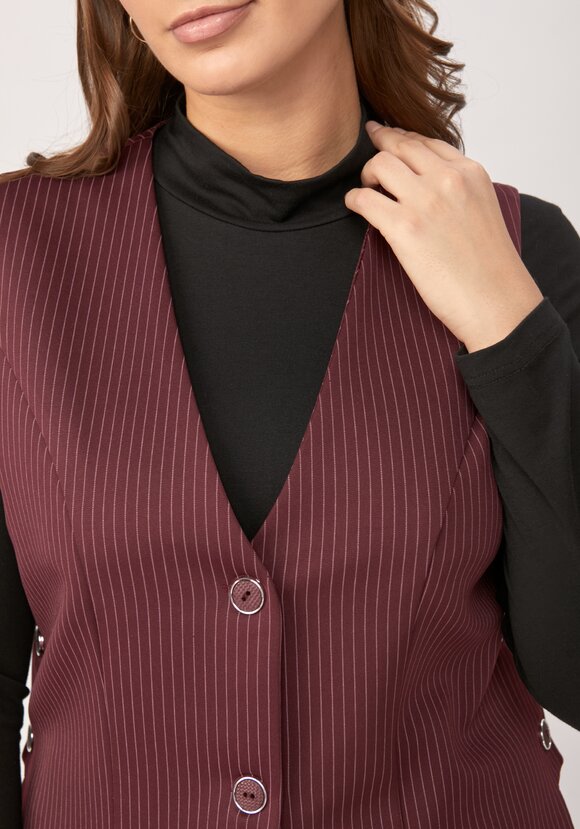 Жилет в полоску с разрезами шир.  580, рис. 6