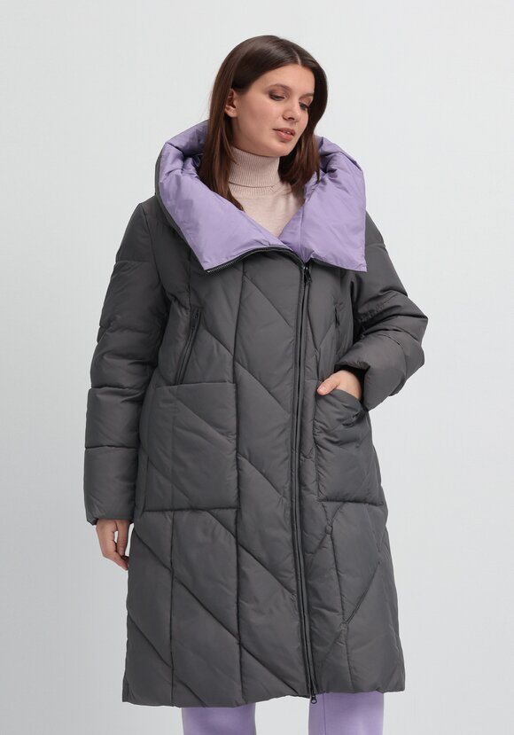 Пуховик с асимметричной молнией шир.  580, рис. 9