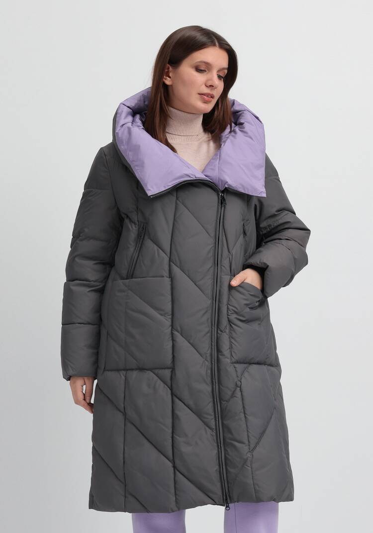 Пуховик с асимметричной молнией шир.  750, рис. 9