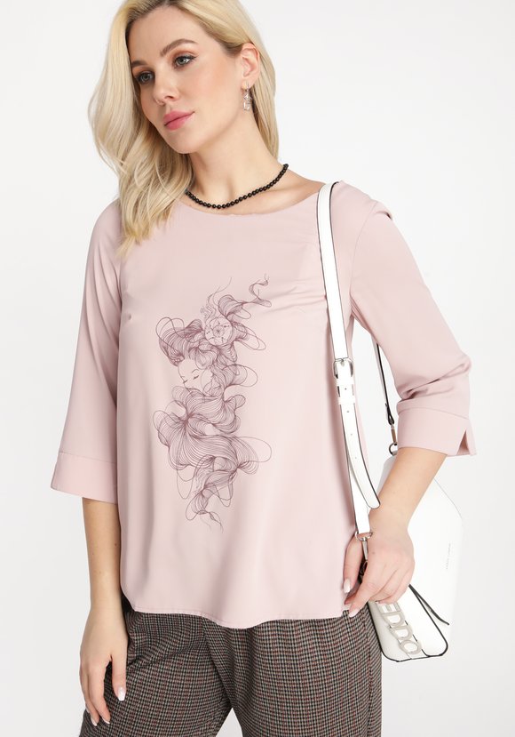 Блуза Таинственная красавица шир.  580, рис. 8