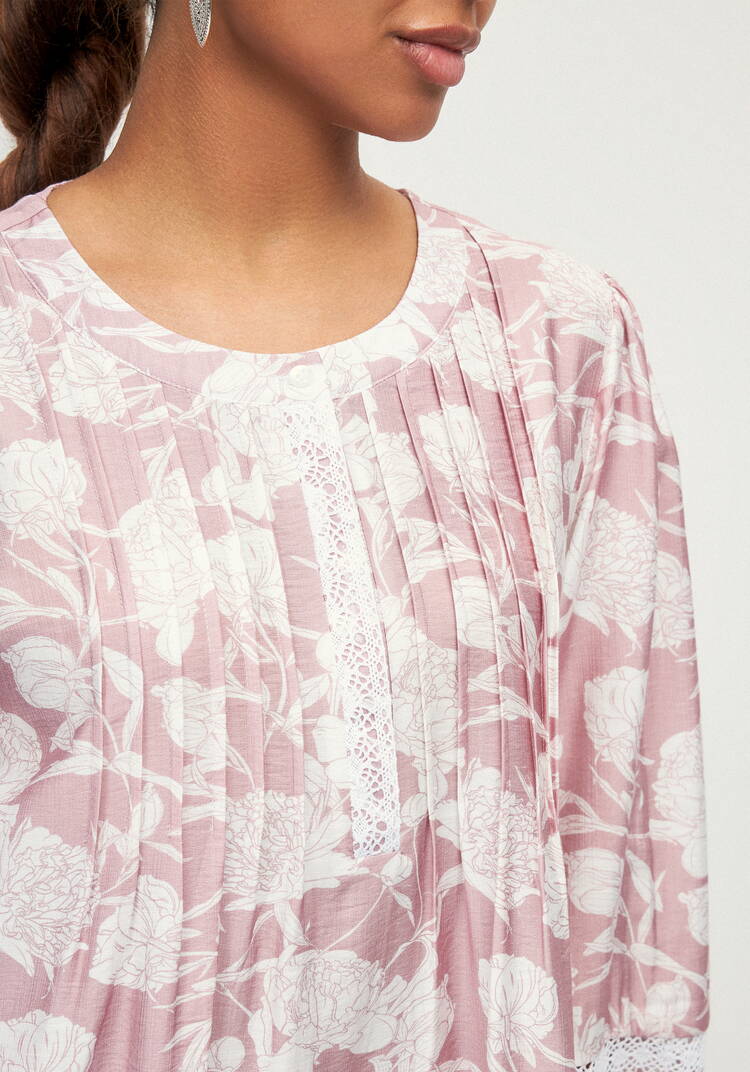 Платье с вставками кружева Катрин шир.  750, рис. 13