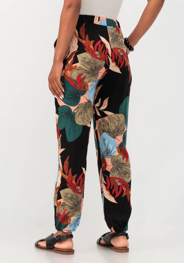 Брюки бананы с цветочным принтом шир.  750, рис. 3