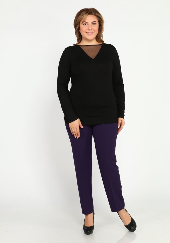 Блуза с длинным рукавом и вставкой шир.  580, рис. 13