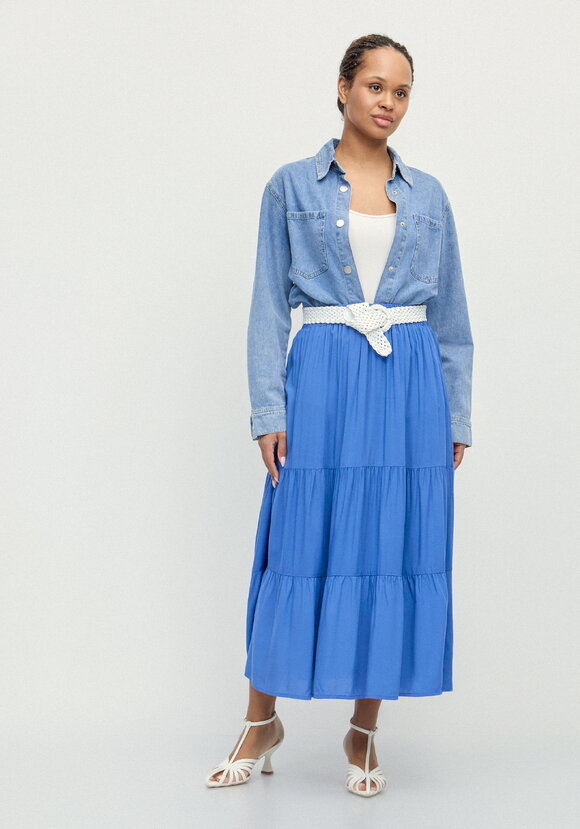 Юбка ярусная из штапеля шир.  580, рис. 21