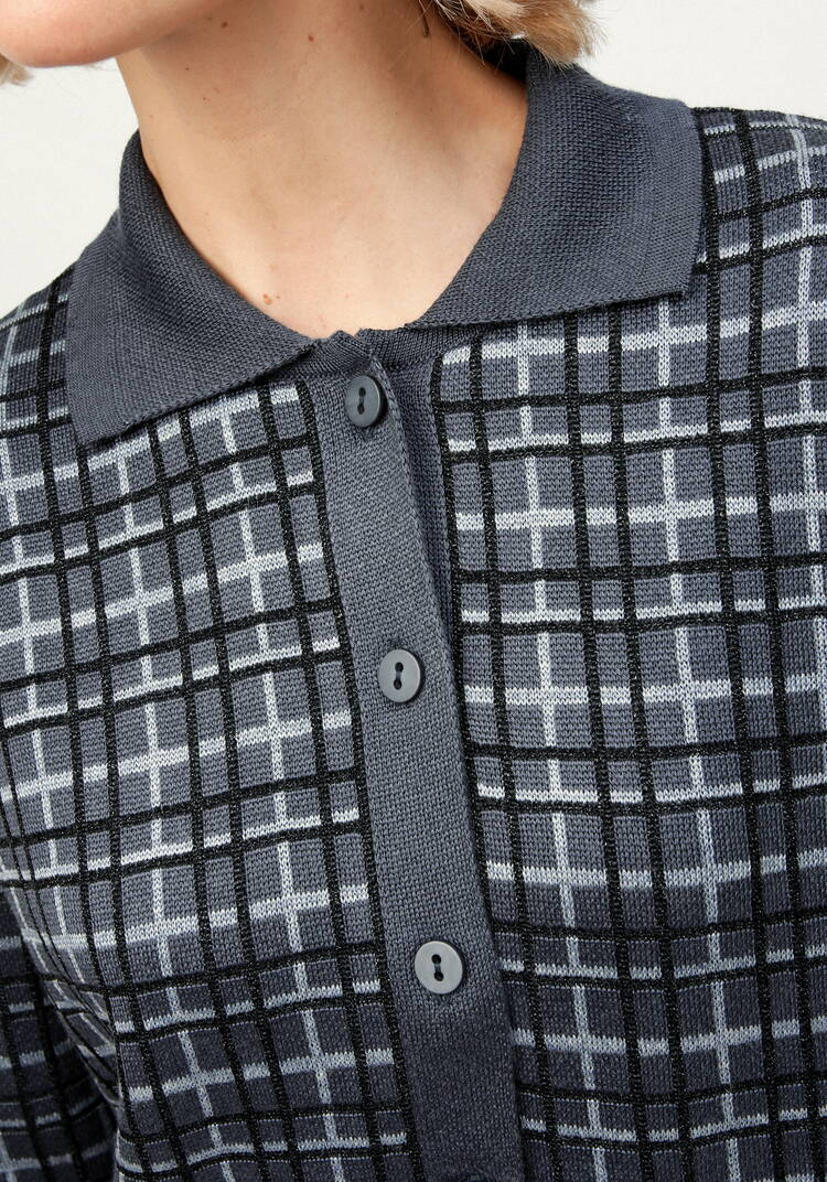 Рубашка-джемпер с отложным воротником клетка шир.  750, рис. 15