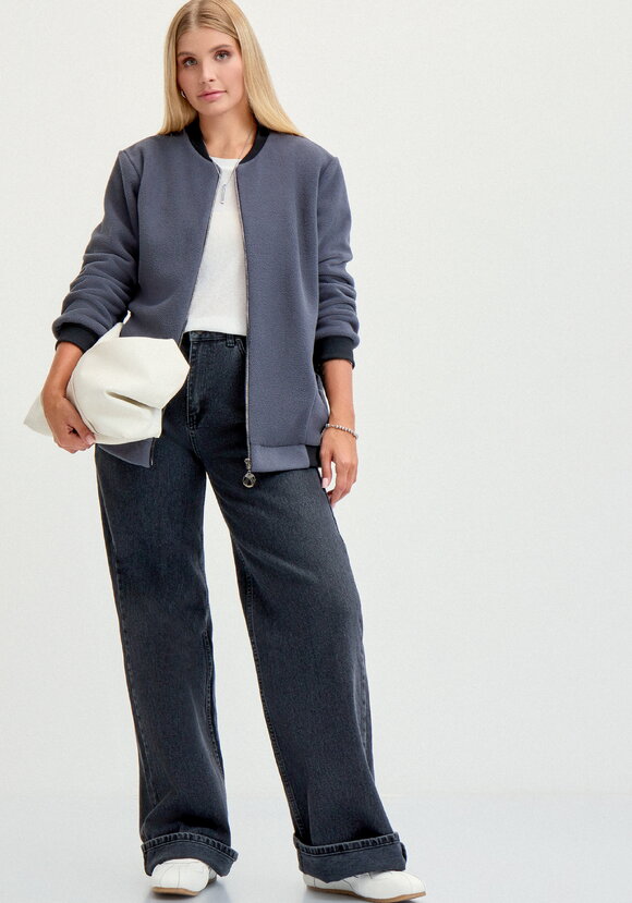 Бомбер на молнии с рибаной шир.  580, рис. 18