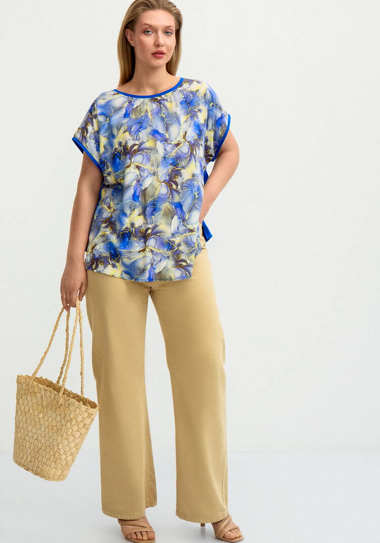 Блуза комбинированная со спущенным плечом шир.  750, рис. 10