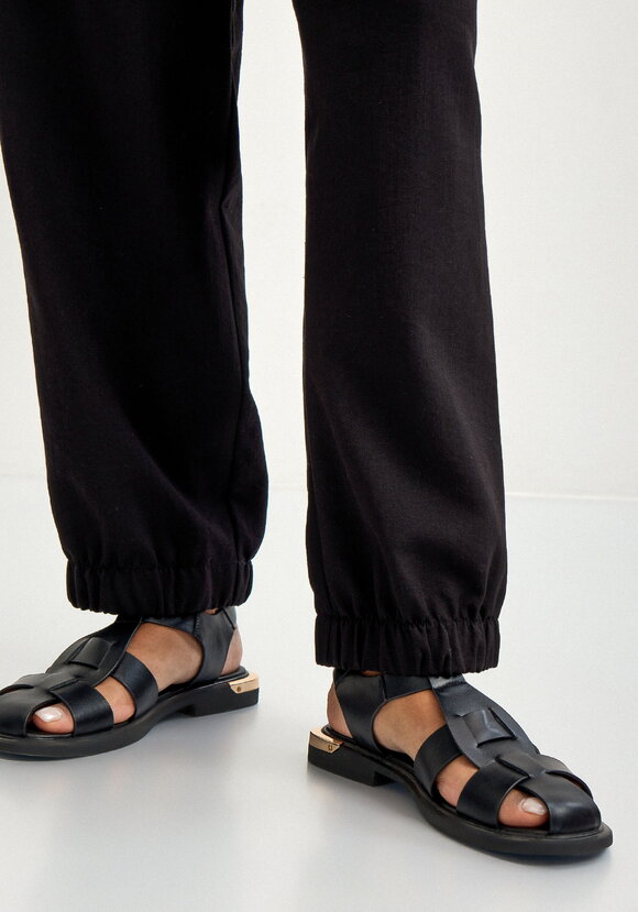 Брюки льняные на резинке по поясу и низу шир.  580, рис. 6