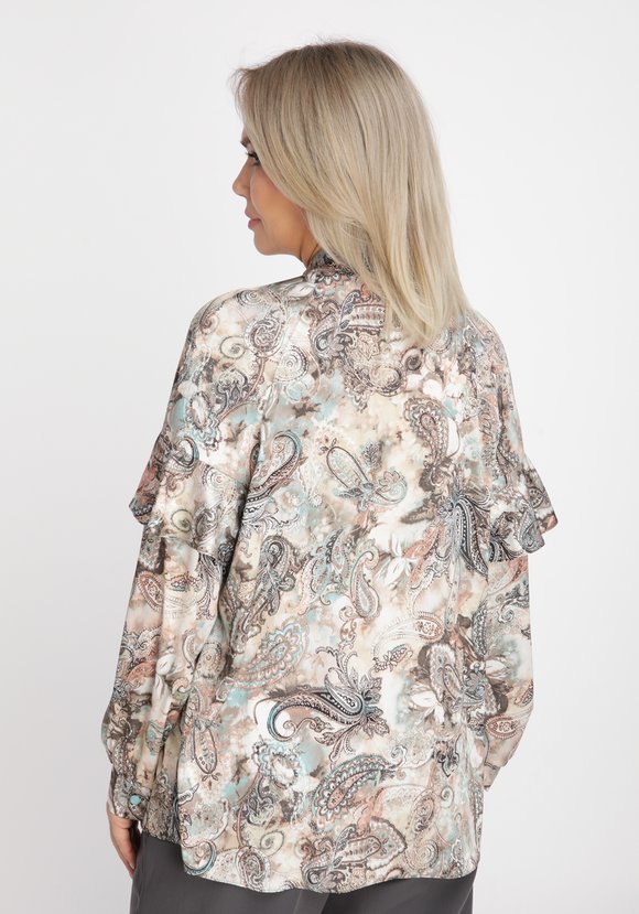 Блуза с воланами на рукавах шир.  580, рис. 2